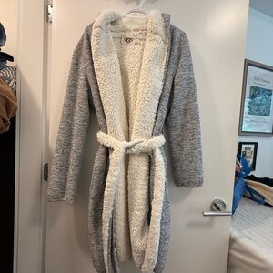 UGG Cozy Gray and Cream House Coat